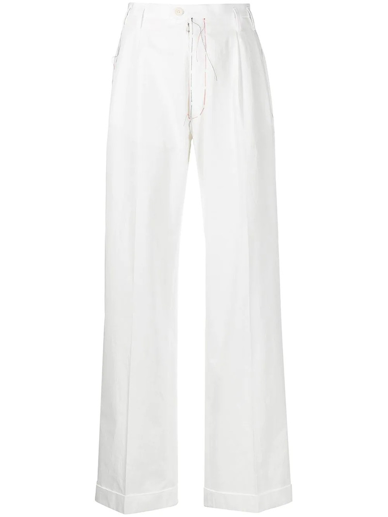 high-waisted straight-leg trousers 1