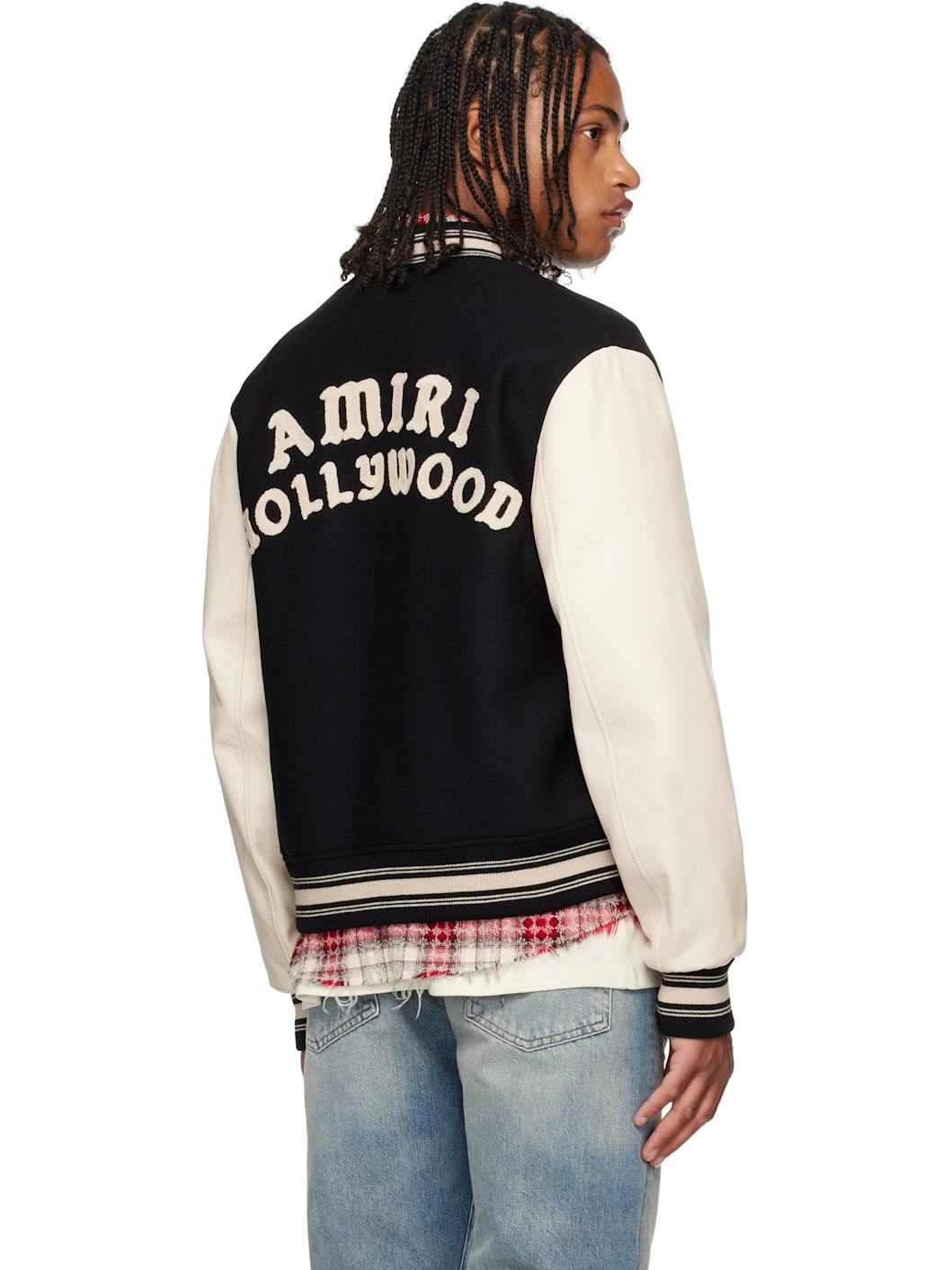 Black & White 'AMIRI Hollywood' Bomber Jacket - 3