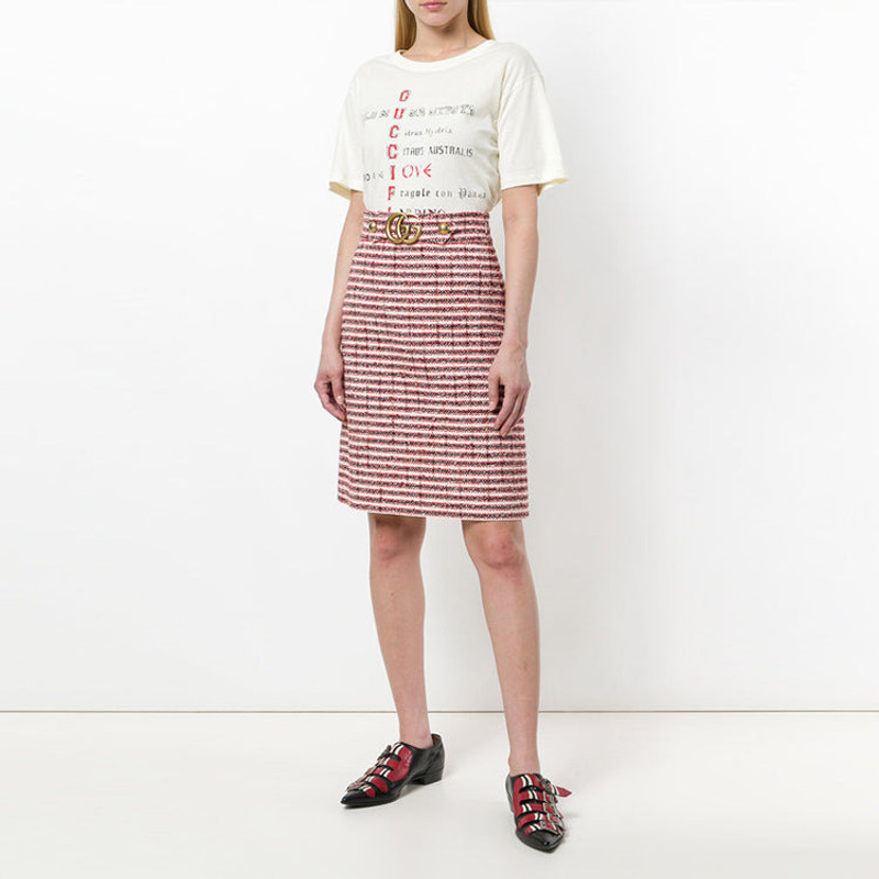 GUCCI Gucci Alphabet Printing Short Sleeve Creamy White 492347-X3N07-7550 outlook