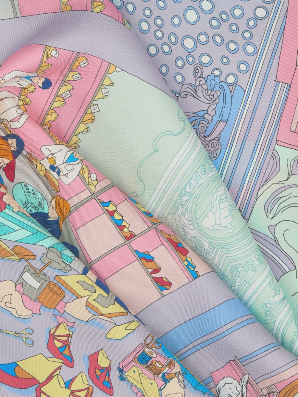 graphic-print silk scarf - 3
