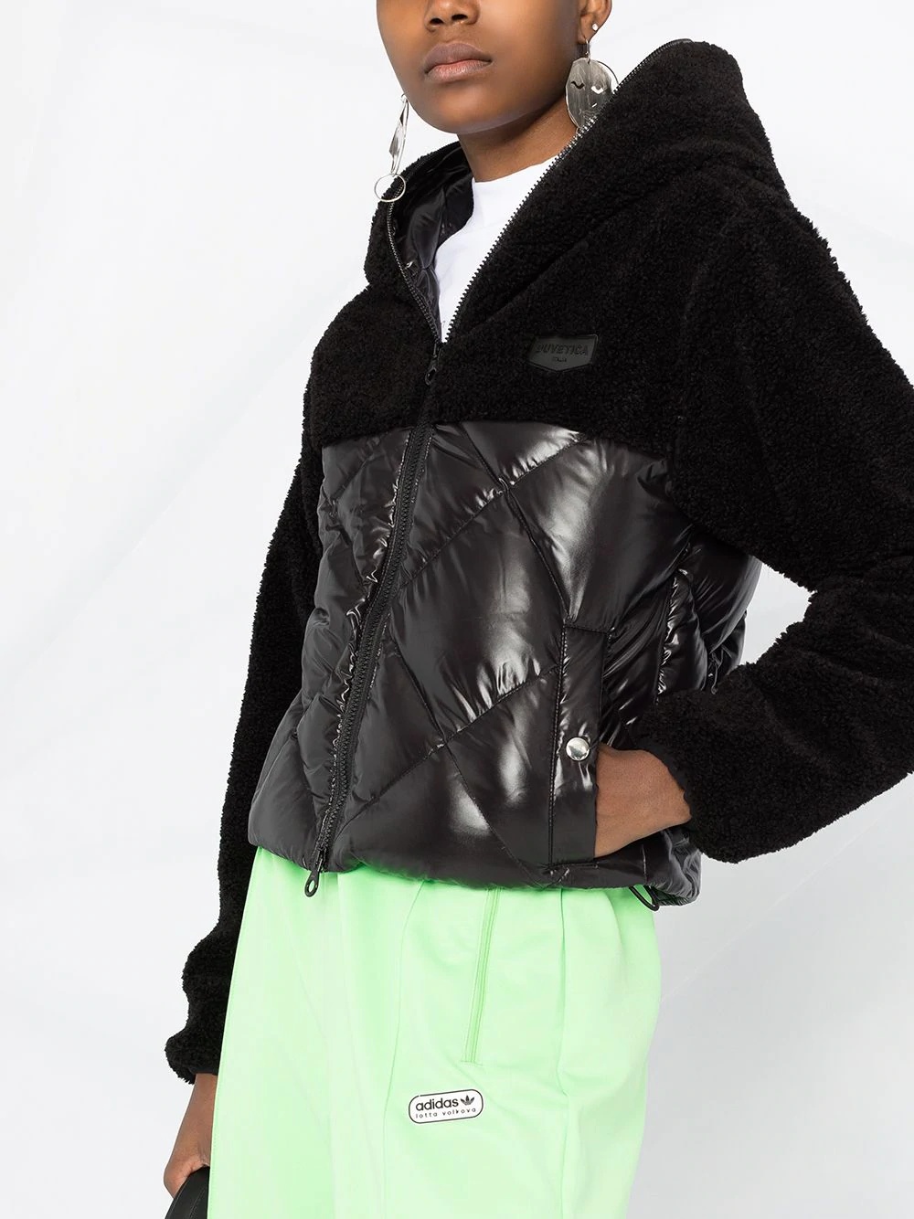 fleece padded puffer jacket - 5