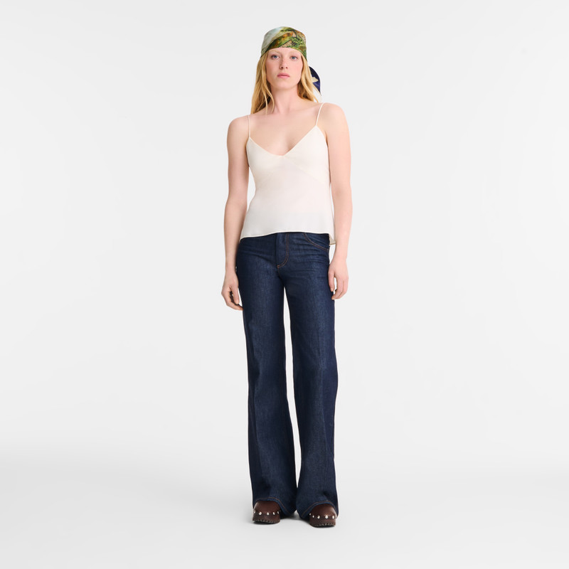 Longchamp Thin strap top Ecru - Crepe de Chine outlook