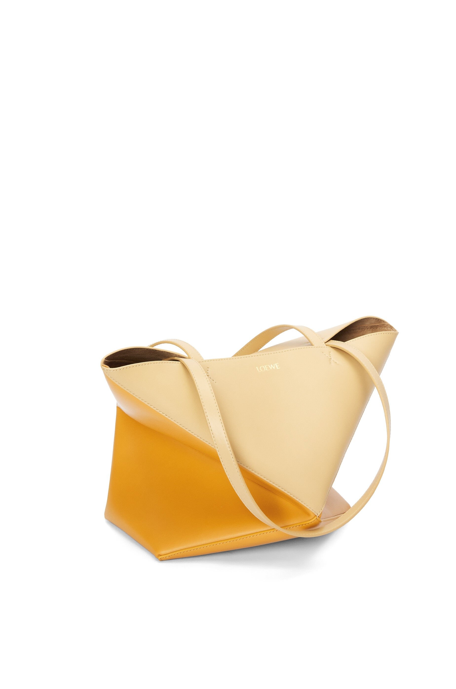 Puzzle Fold Tote in shiny calfskin - 5