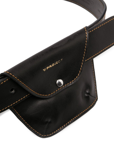 Y/Project pocket detail leather belt outlook