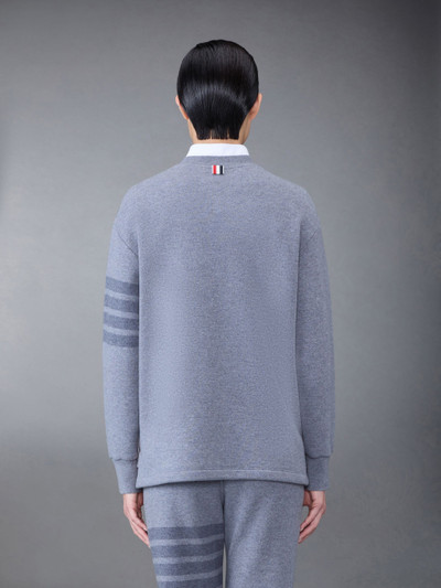 Thom Browne Wool Loopback Oversized 4-Bar Sweatshirt outlook
