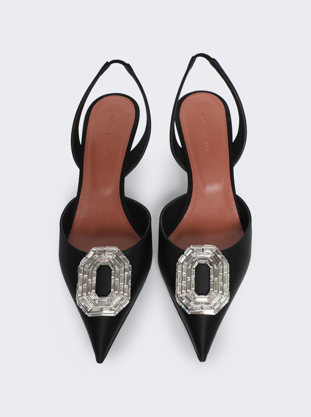 Camelia Satin Slingback Pumps Black - 3