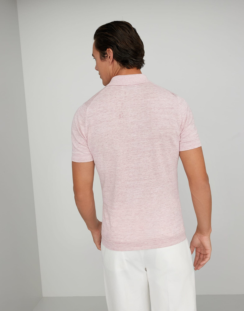 Brunello Cucinelli Linen and cotton knit polo outlook