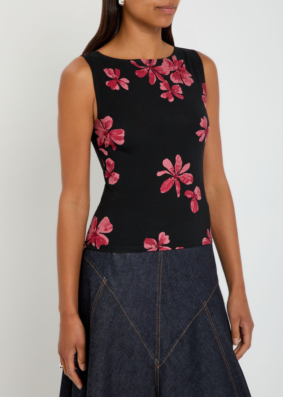 Reformation Dusk Floral-print Jersey Tank - 2