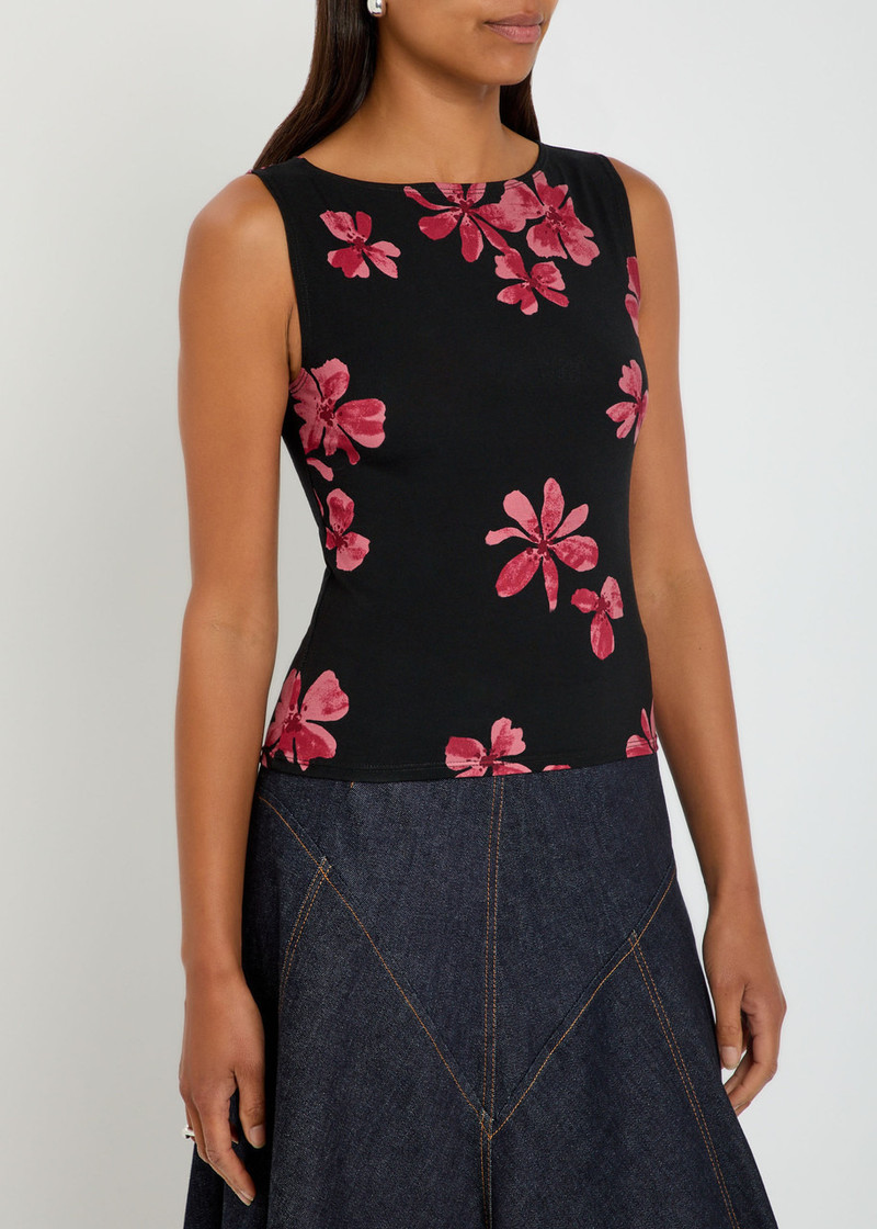 Reformation Reformation Dusk Floral-print Jersey Tank outlook
