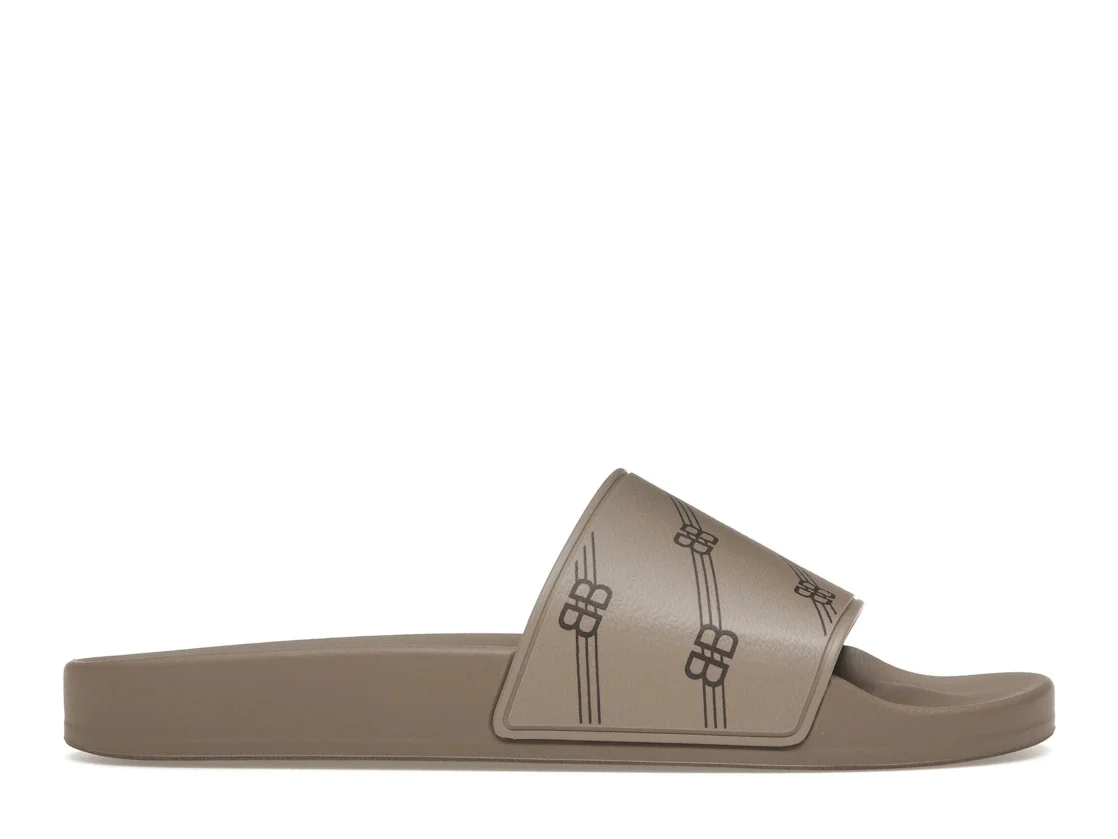 Balenciaga Pool Slides Dark Beige (Women's) - 1