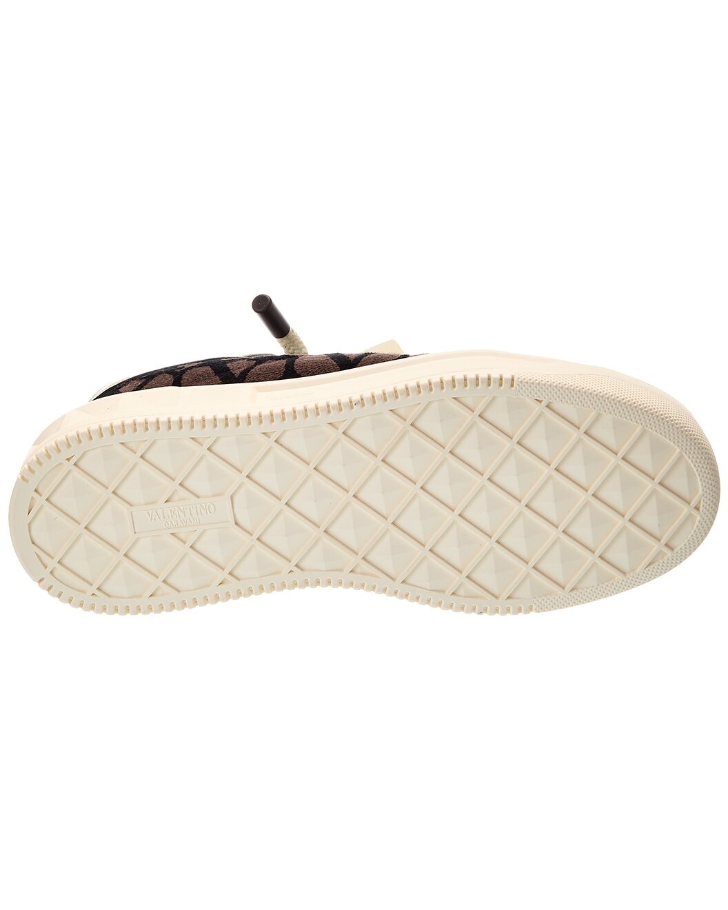 Valentino One Stud XL Toile Iconographe Canvas & Leather Sneaker - 4