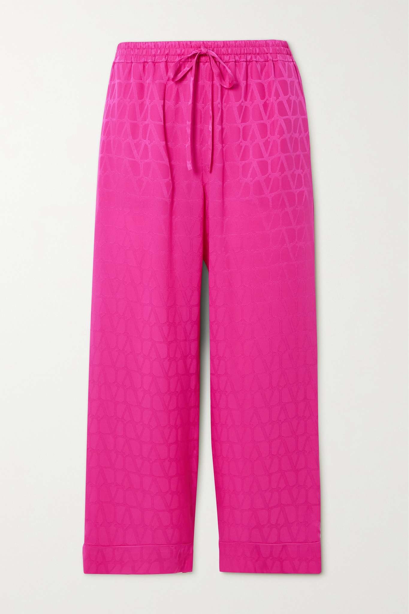 Valentino Garavani Toile Iconographe silk palazzo trousers - Pink