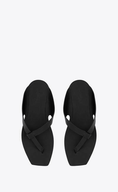 SAINT LAURENT isla flat sandals in smooth leather outlook