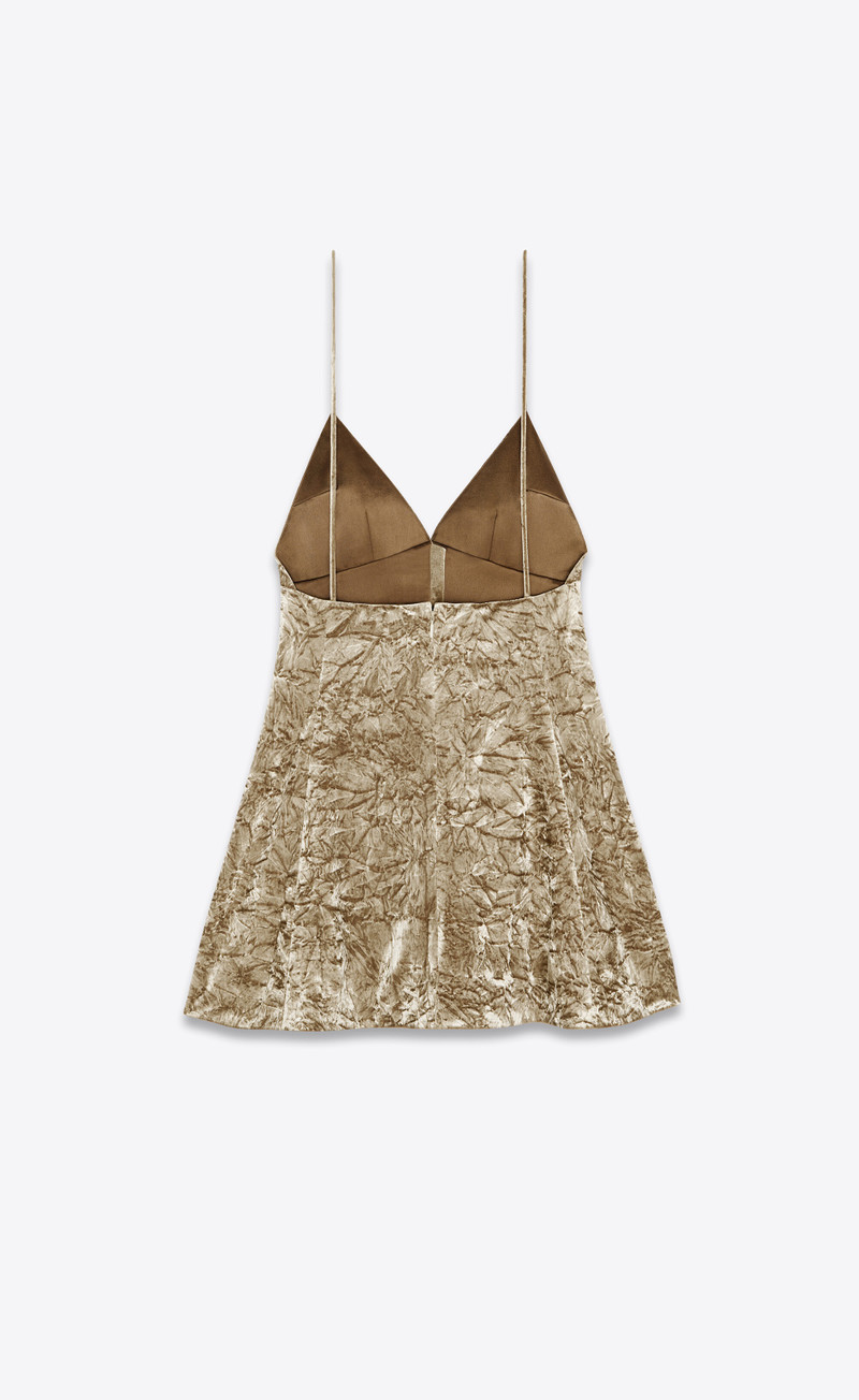 SAINT LAURENT sleeveless dress in velvet outlook