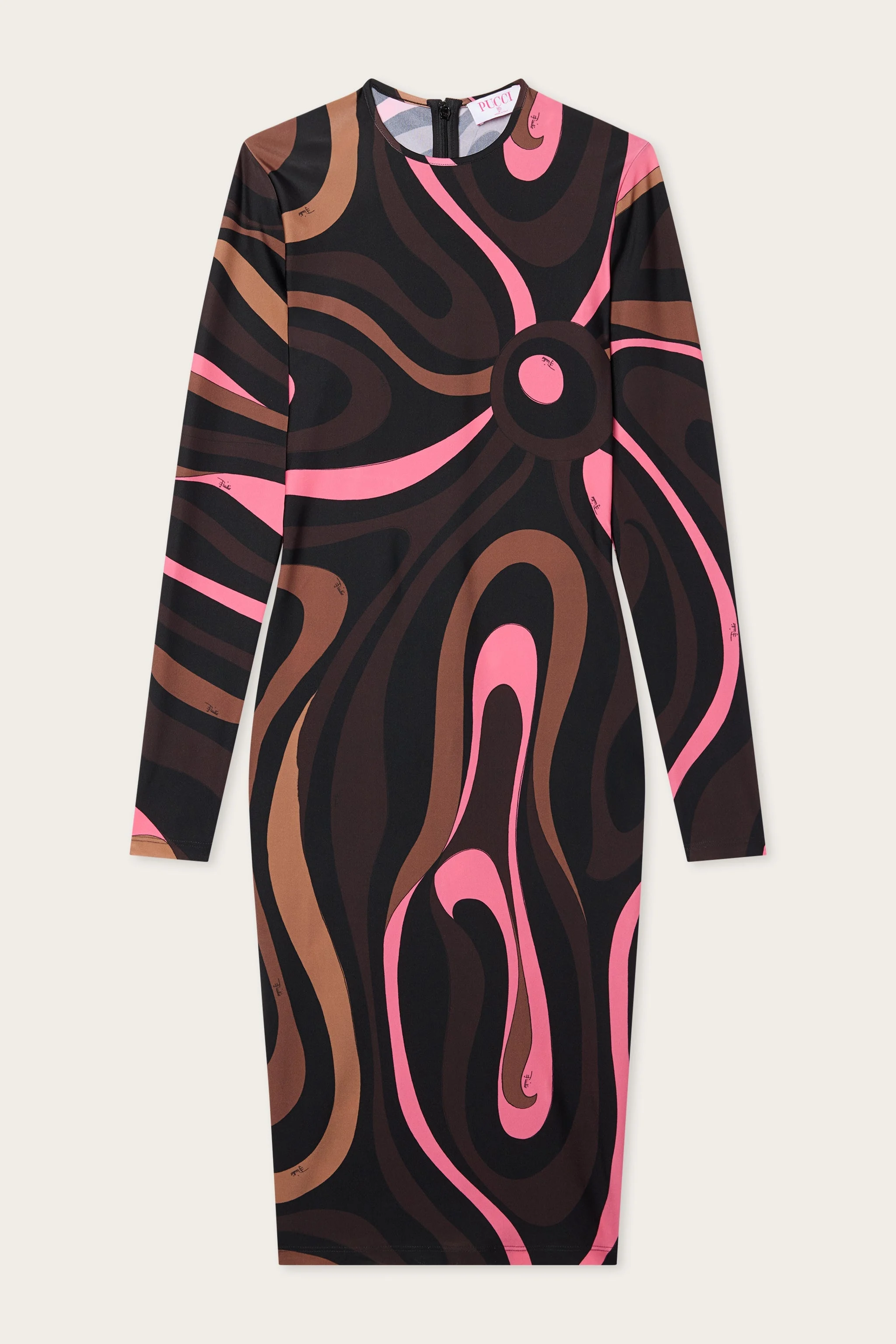 MARMO PRINT FITTED DRESS - 1