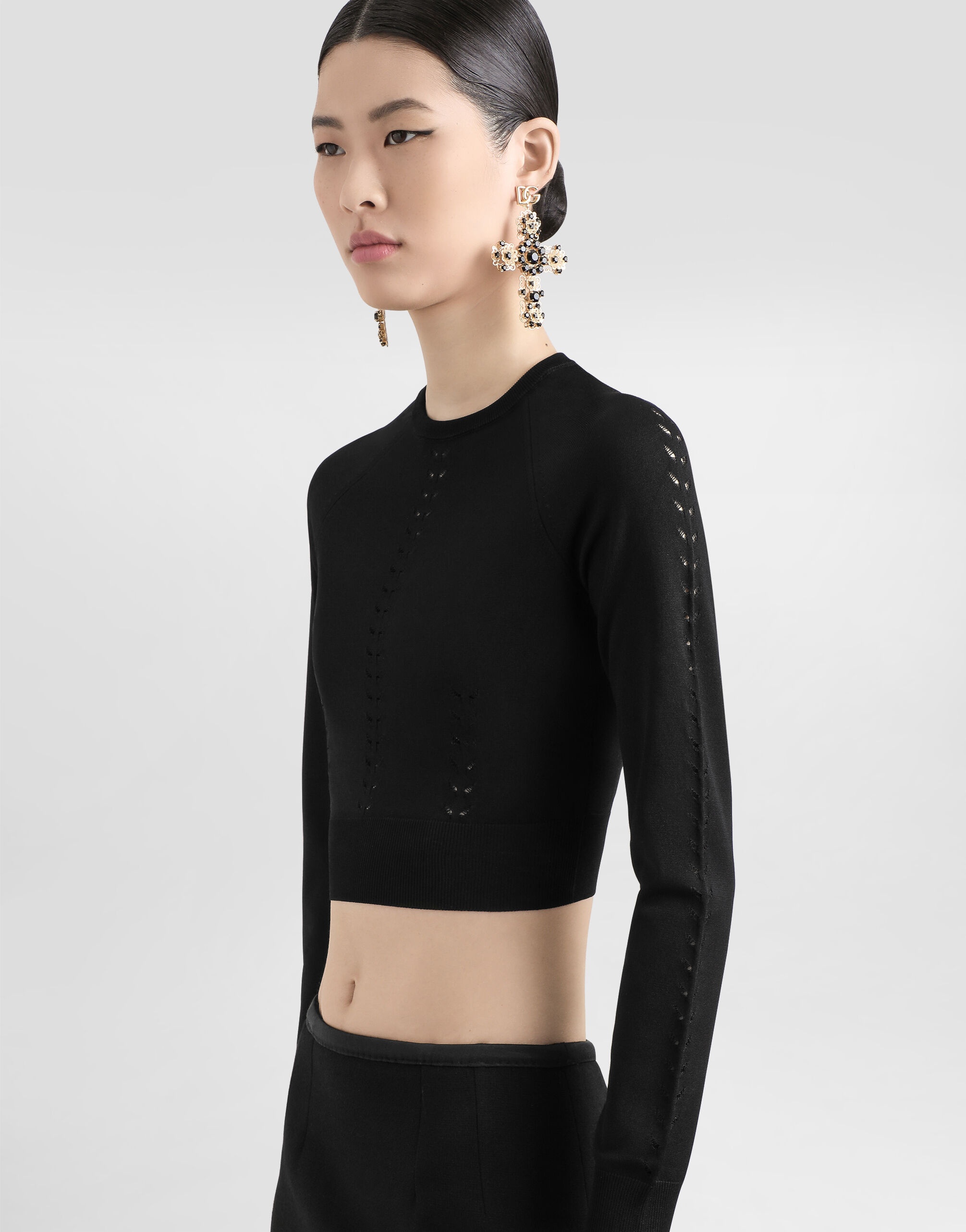 Cropped viscose sweater - 4