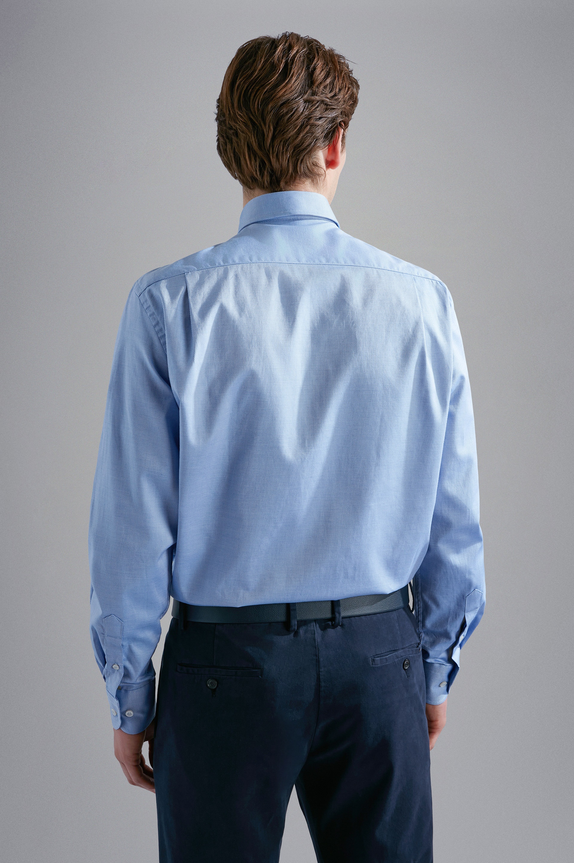 COTTON SHIRT WITH MICRO-PATTERN - 3