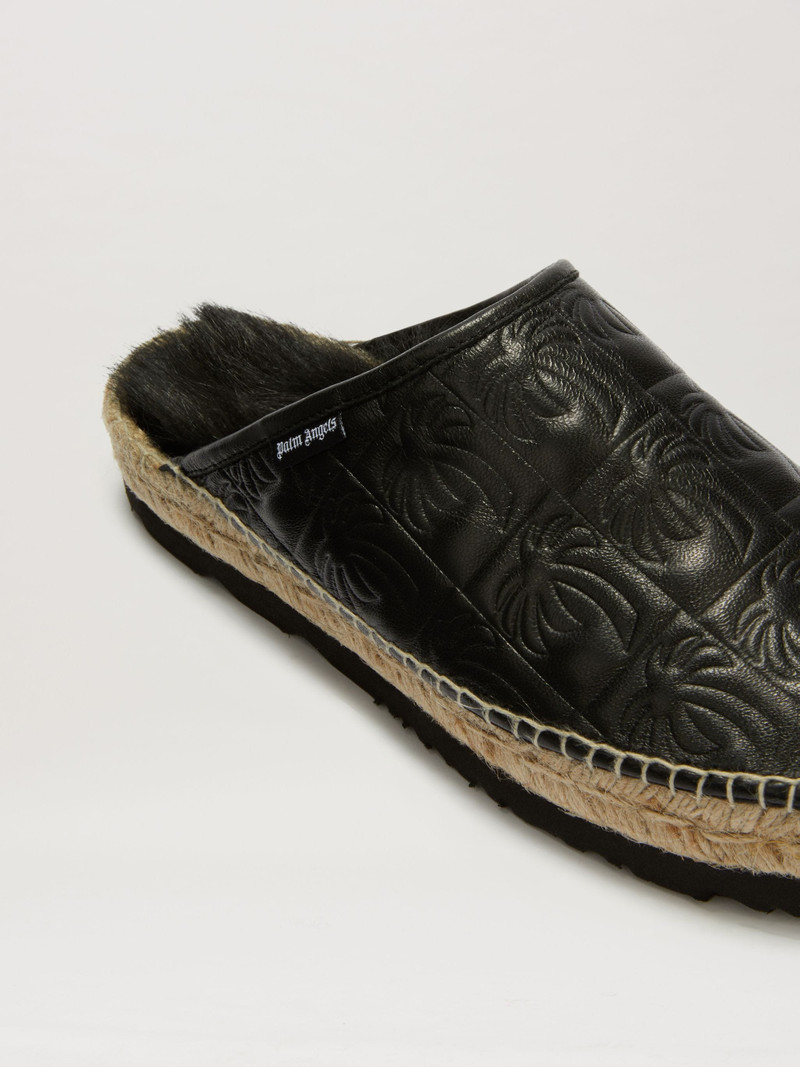 Quilted Palms Rope Sole Mule 4
