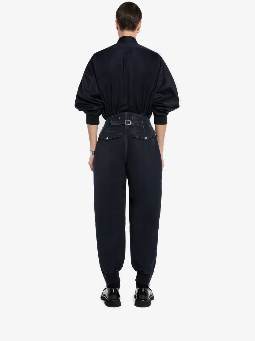 Parachute Trousers in Navy - 4