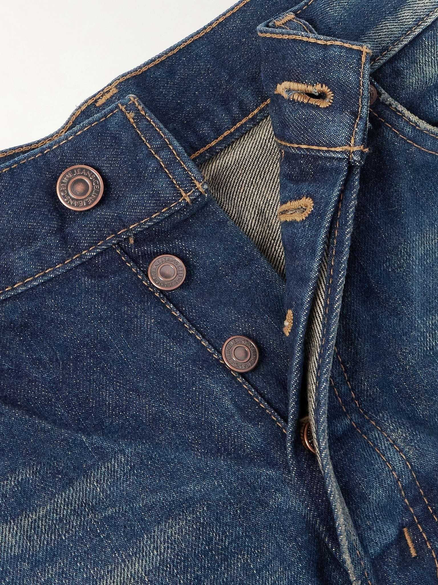 パンツ CELINE  Distressed Denim 関税・送料込 CELINE Distressed wide-leg ジーンズ (CELINE