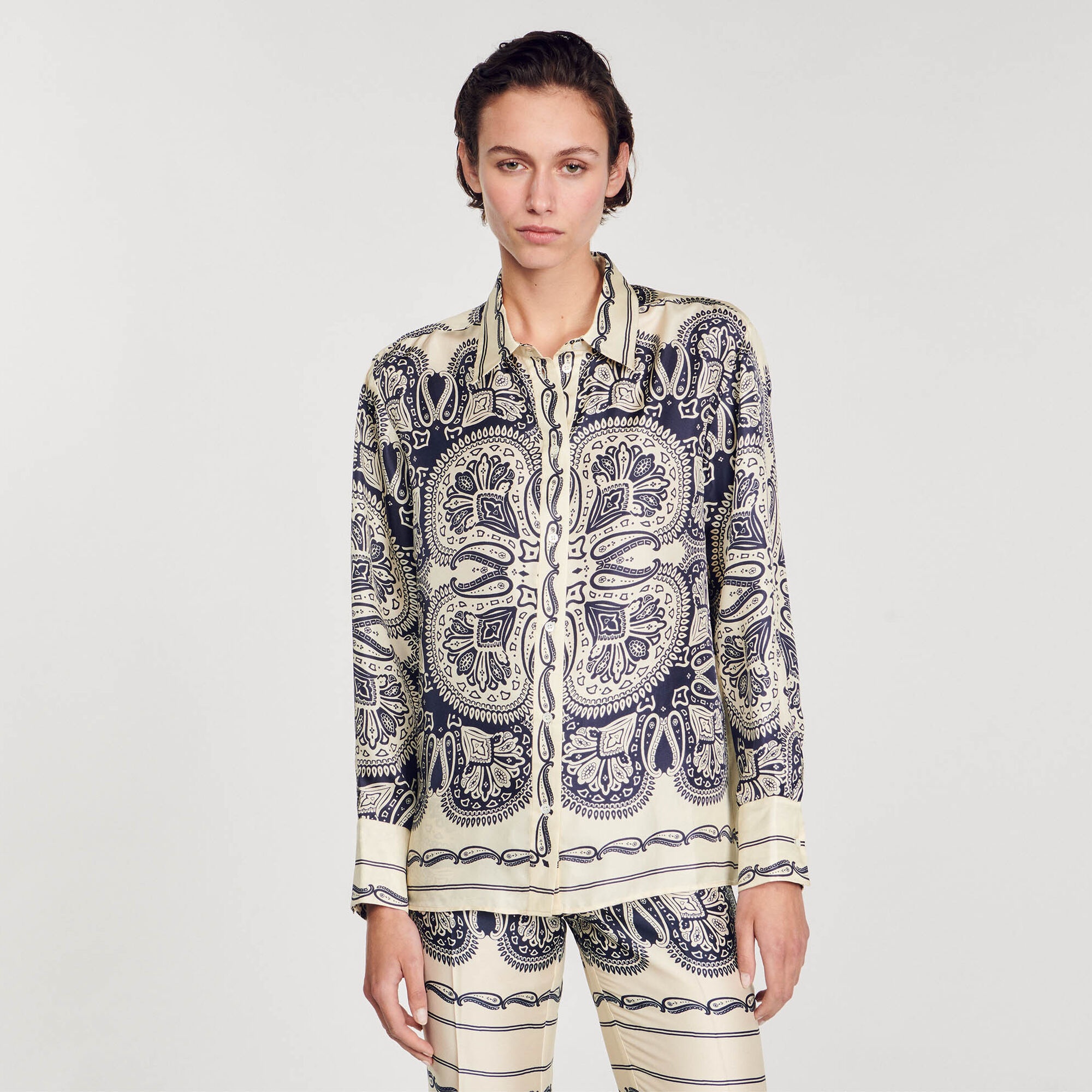 PATTERNED SILK SHIRT - 5