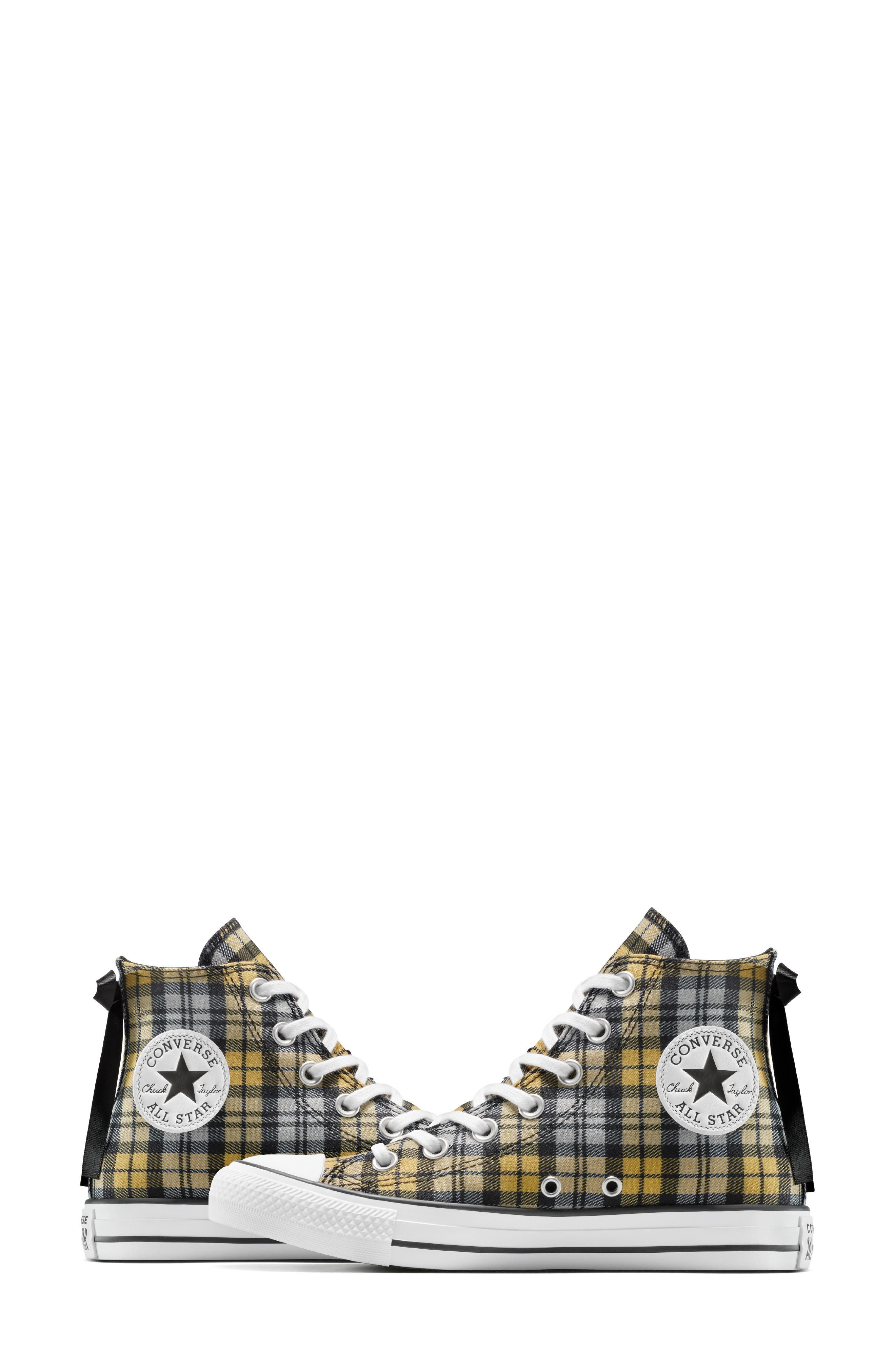 Converse Gender Inclusive Chuck Taylor All Star Plaid Sneaker in Black/Yellow/White at Nordstrom - 8