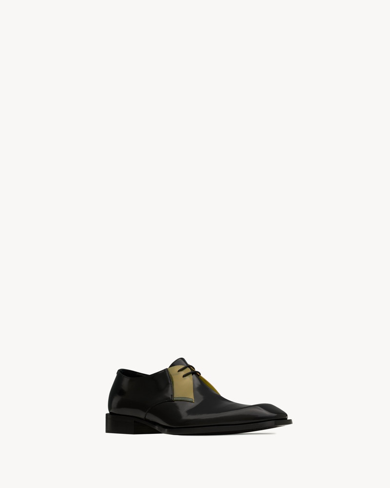 NICO DERBIES IN GLAZED LEATHER AND TPU 3