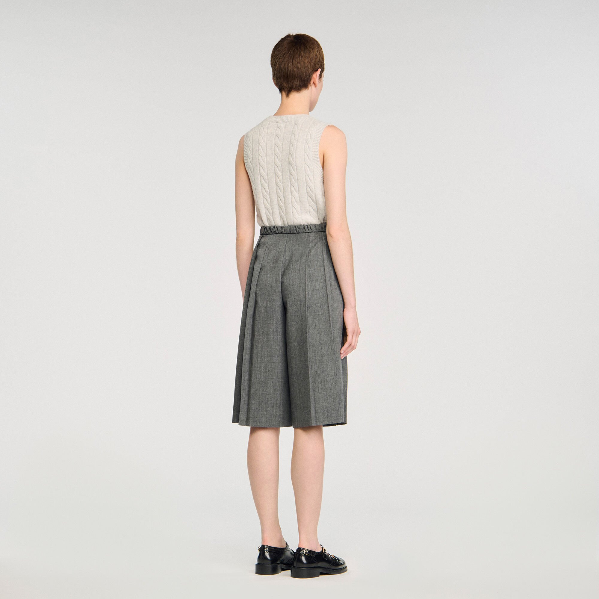 PLEATED LONG SHORTS - 5