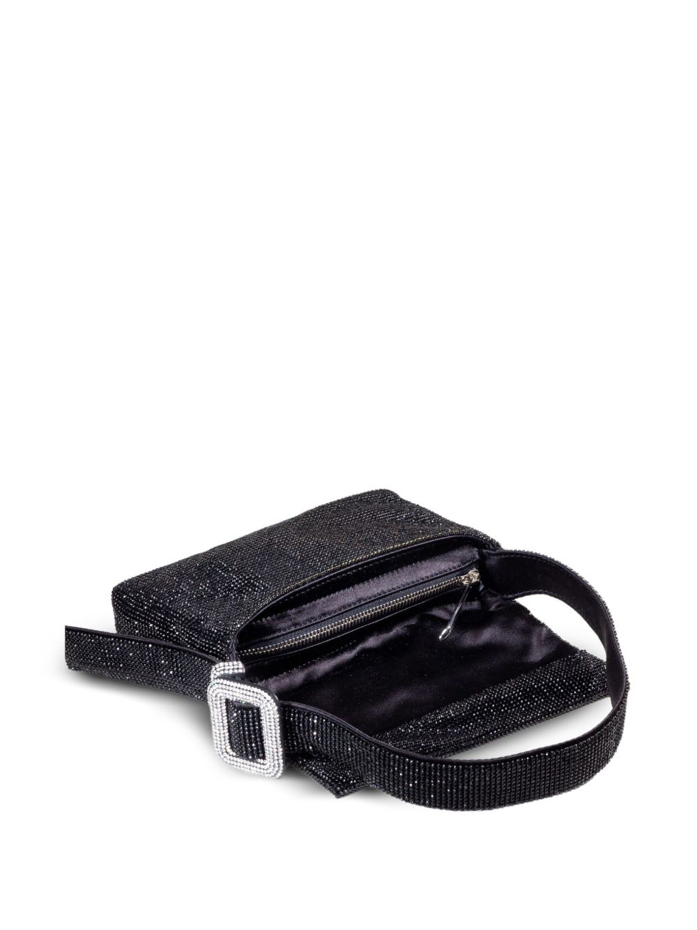 crystal-embellished buckle shoulder bag - 2