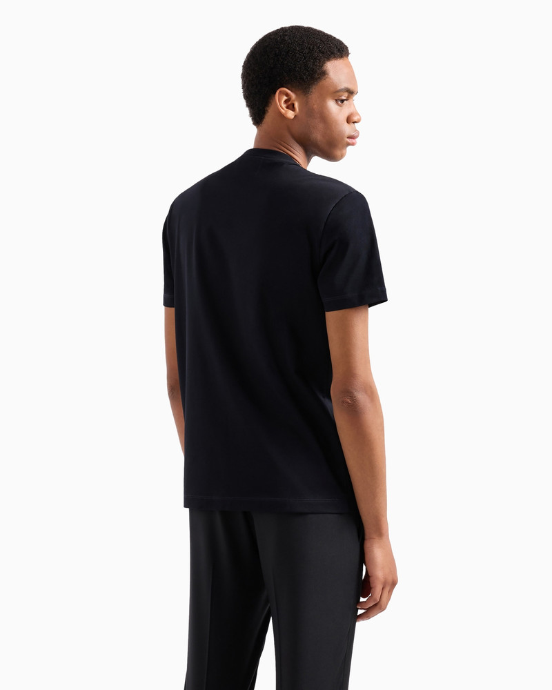 Jersey T-shirt with jacquard logo 3