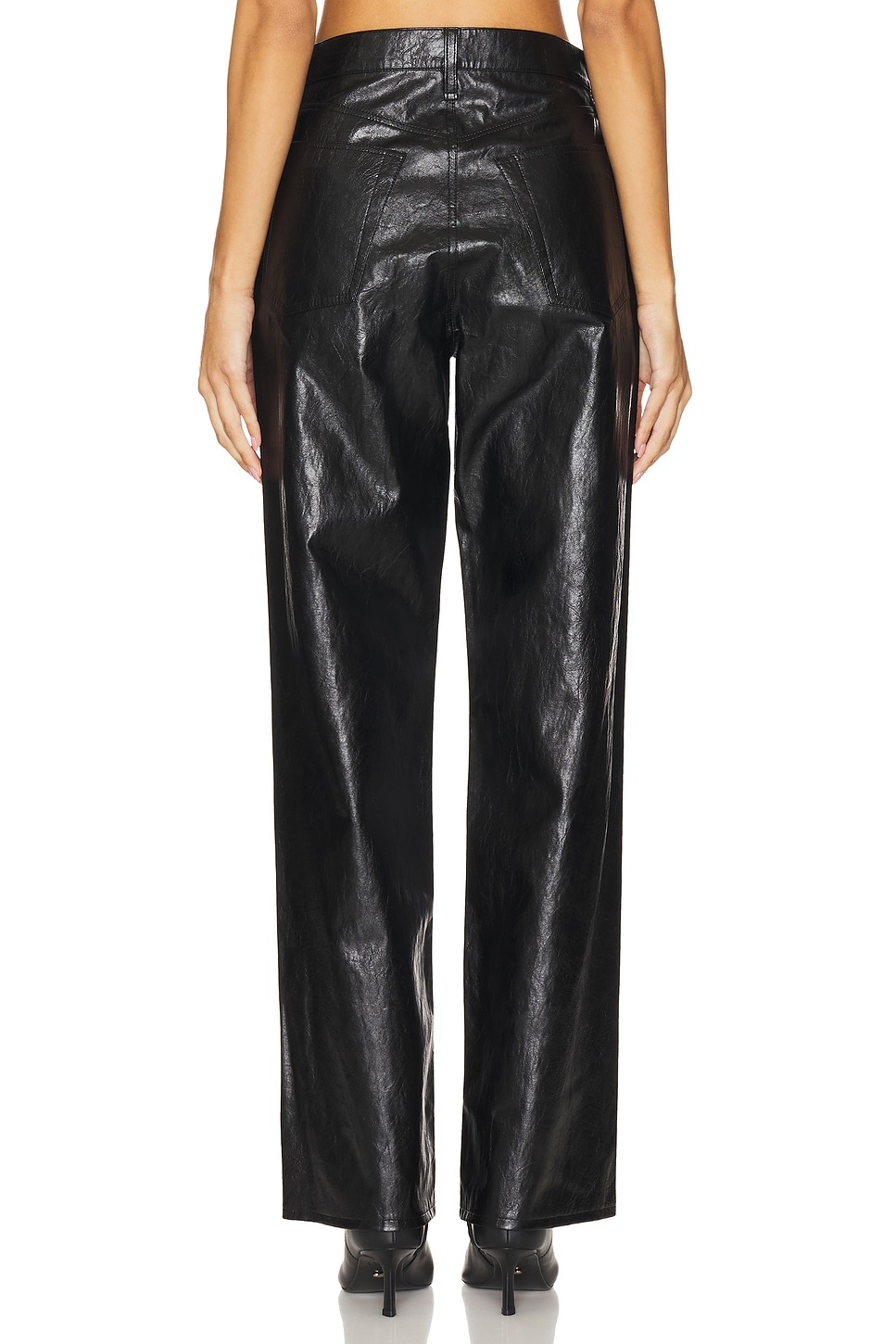 Shea Faux Leather Foil Pant - 4