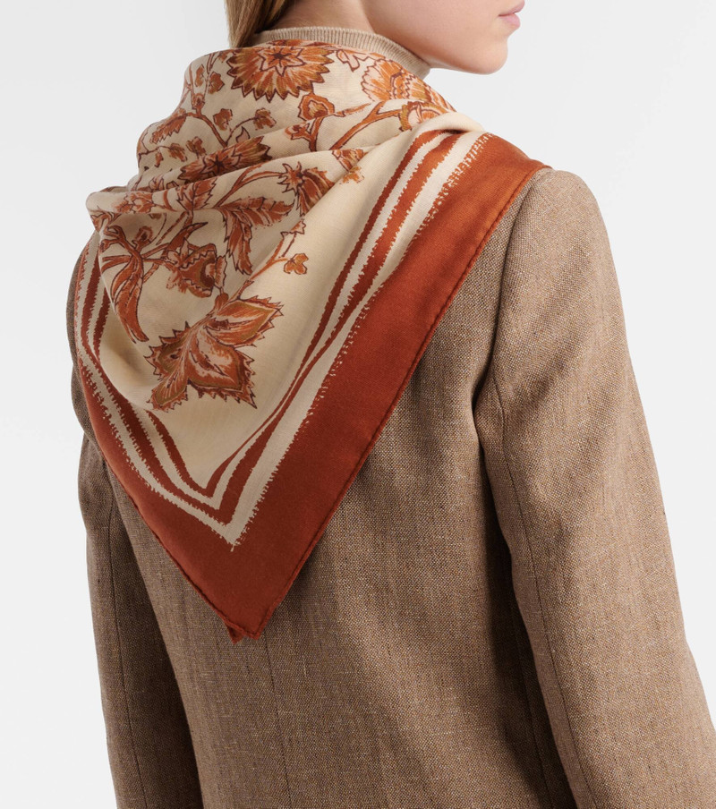Loro Piana Floral cashmere and silk scarf outlook