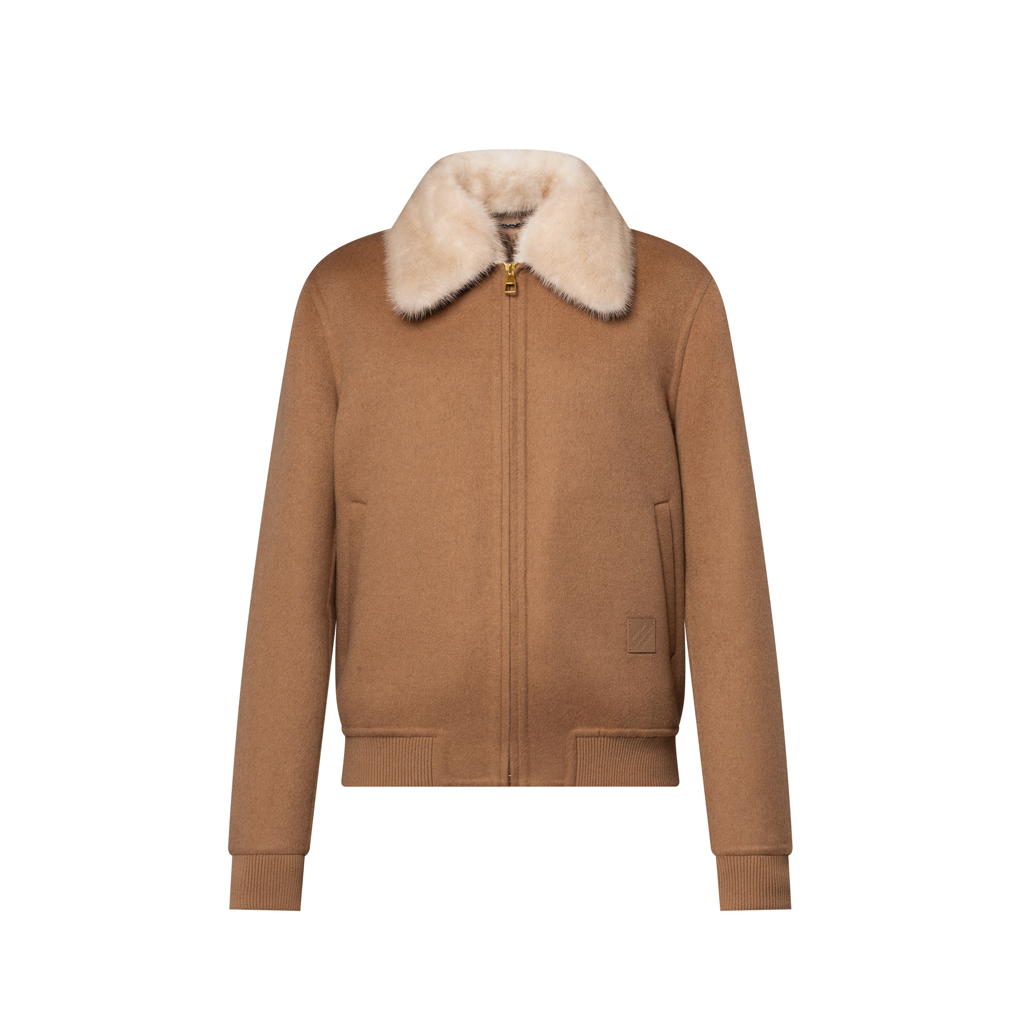 Vicuna And Cashmere Blouson With Mink Collar - 1