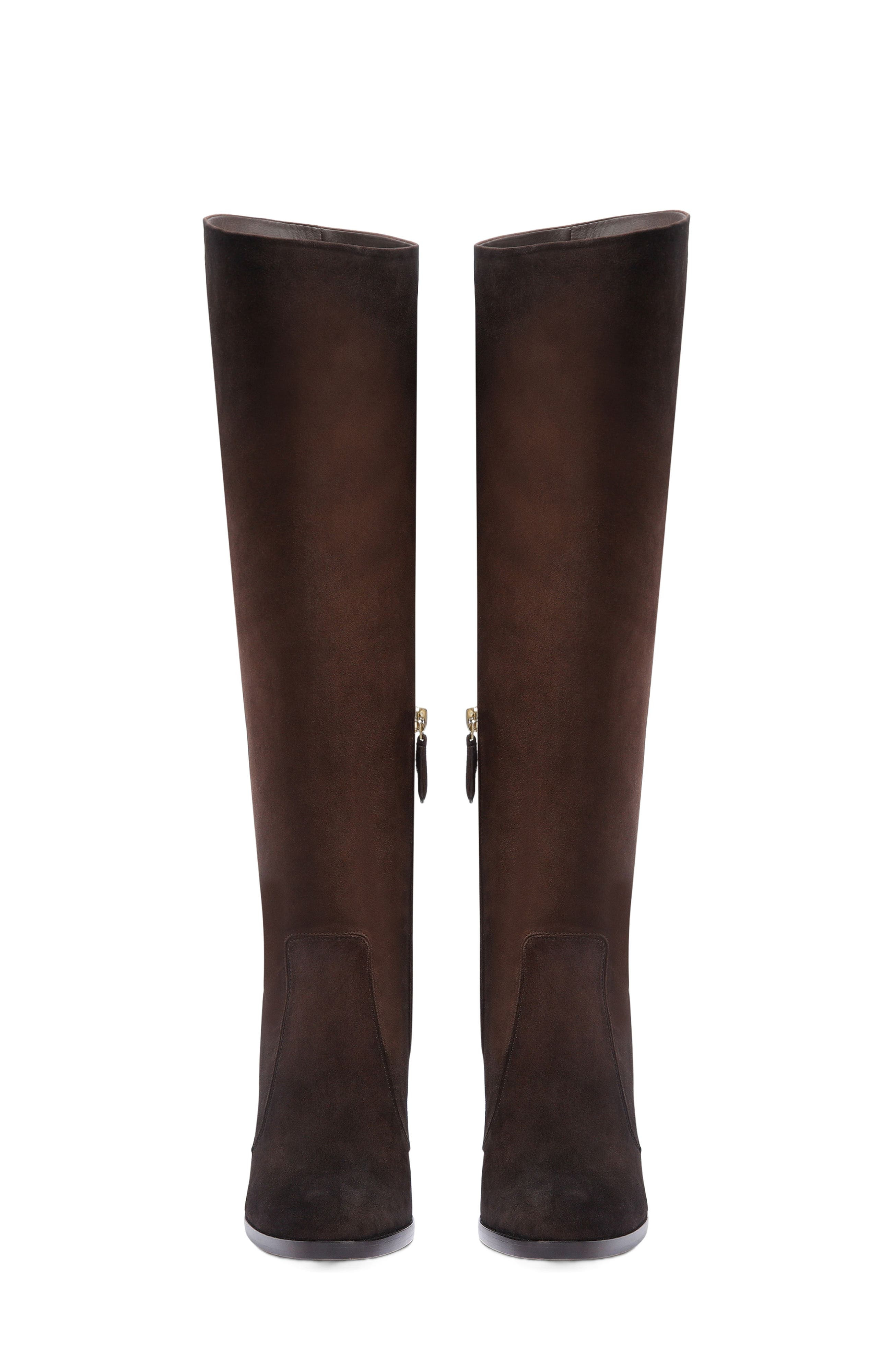 Santoni Women's Andy Dark Brown Suede Boot at Nordstrom - 4