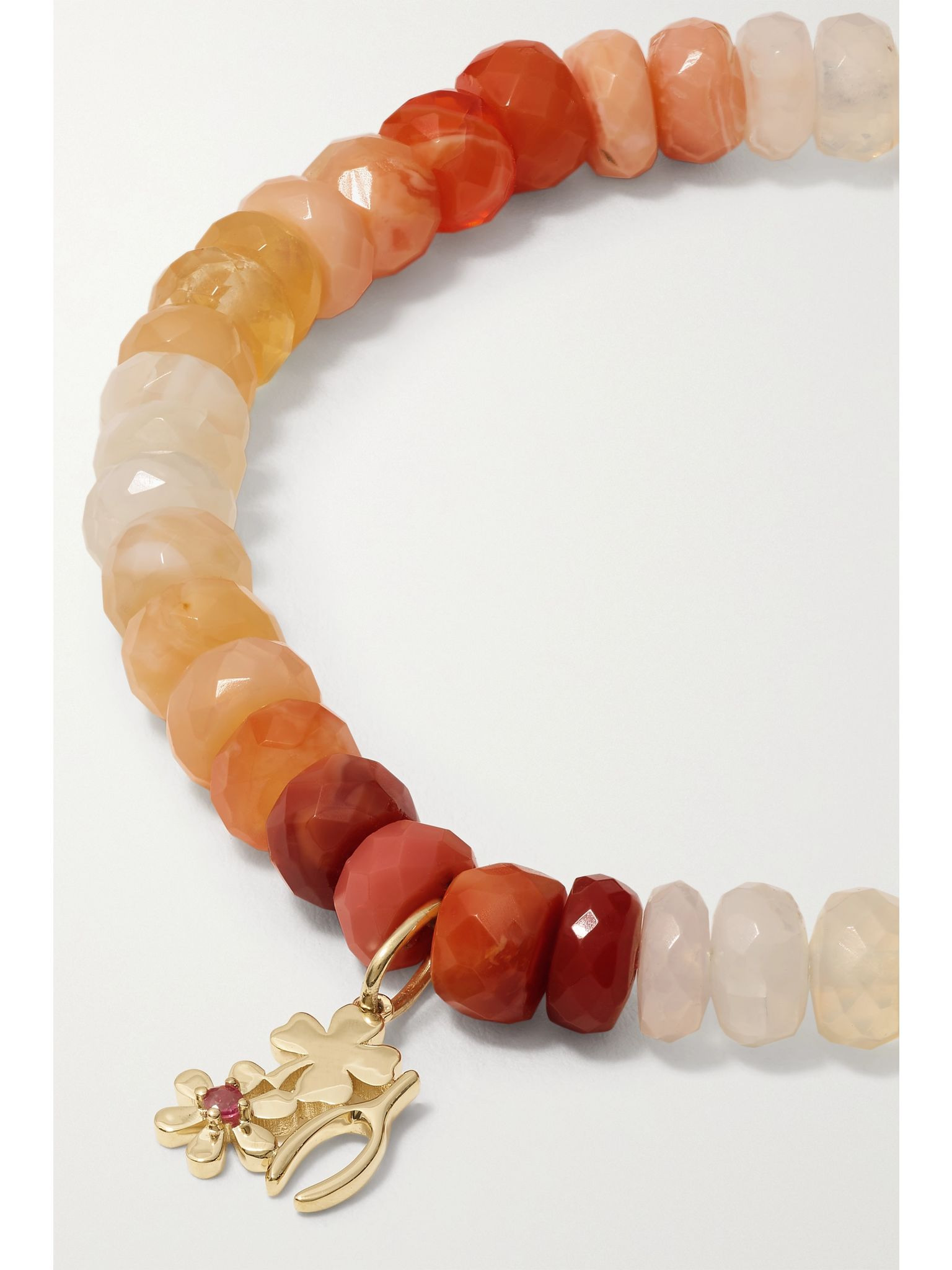 Lucky Wish 14-karat gold, opal and ruby bracelet Gold - 4