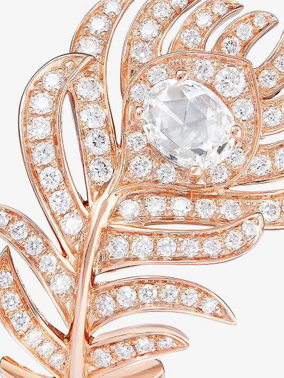 Boucheron Plume de Paon 18ct rose-gold and diamond ring outlook
