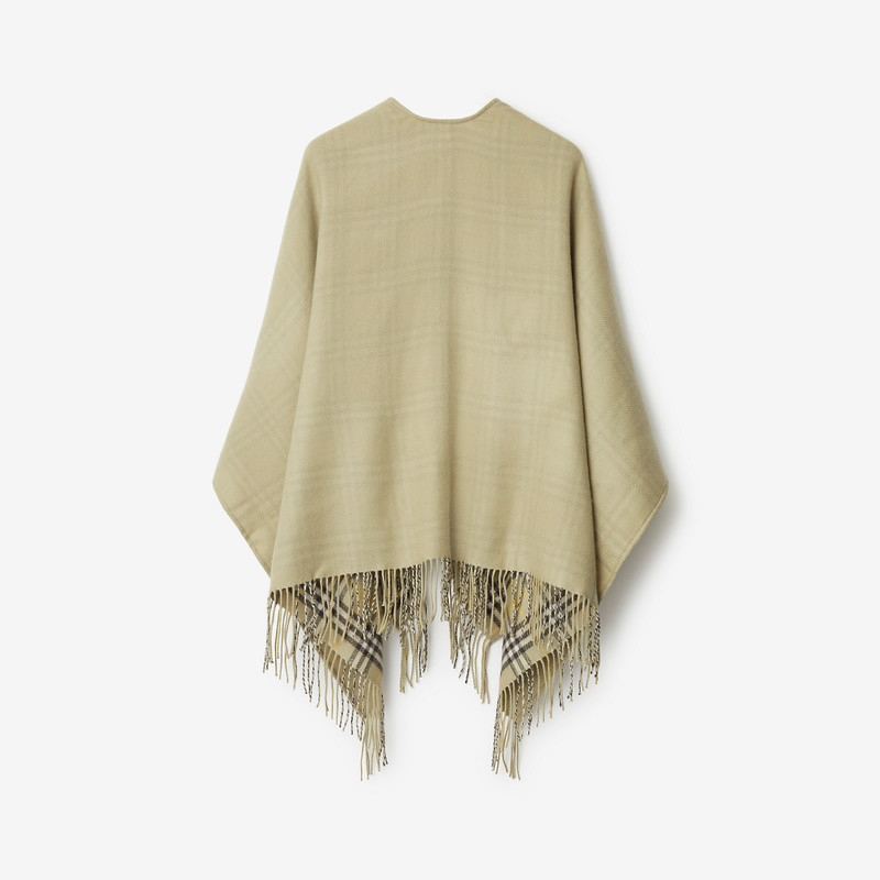Burberry Check Wool Reversible Cape outlook
