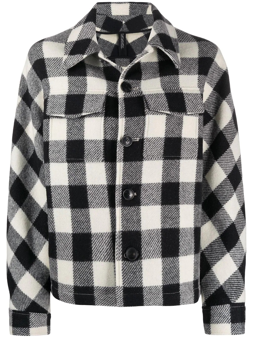 oversized checkered buttoned jacket - 1