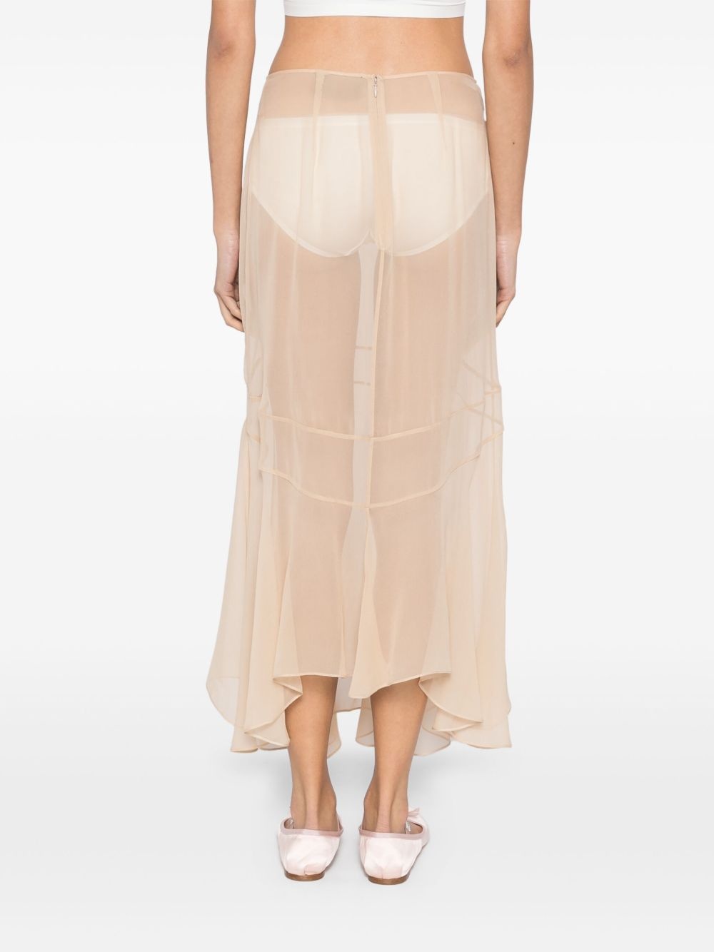 multi-seam midi skirt - 4
