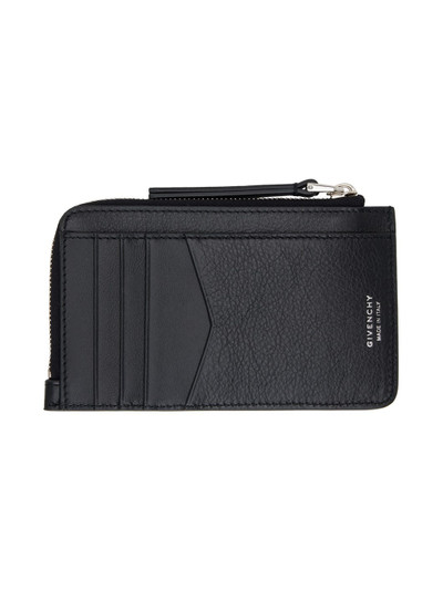 Givenchy Black Voyou Zipped Card Holder outlook