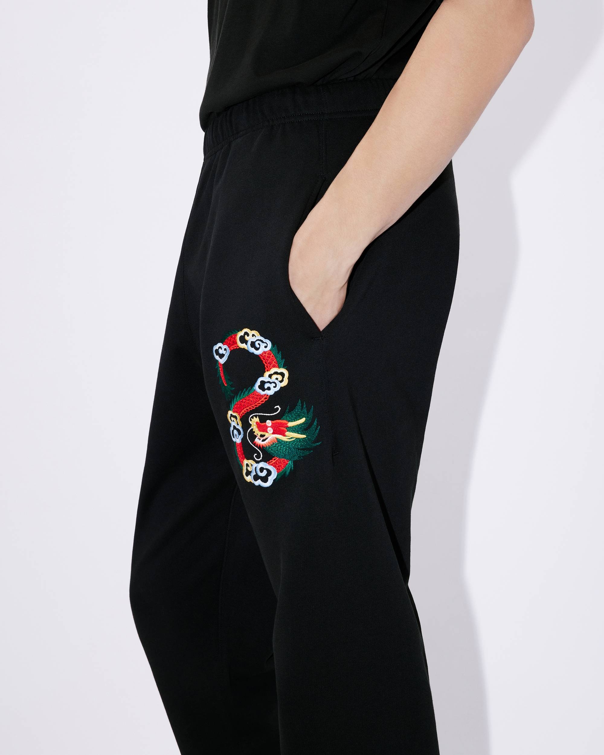 'Year of the Dragon' classic embroidered jogging trousers - 6