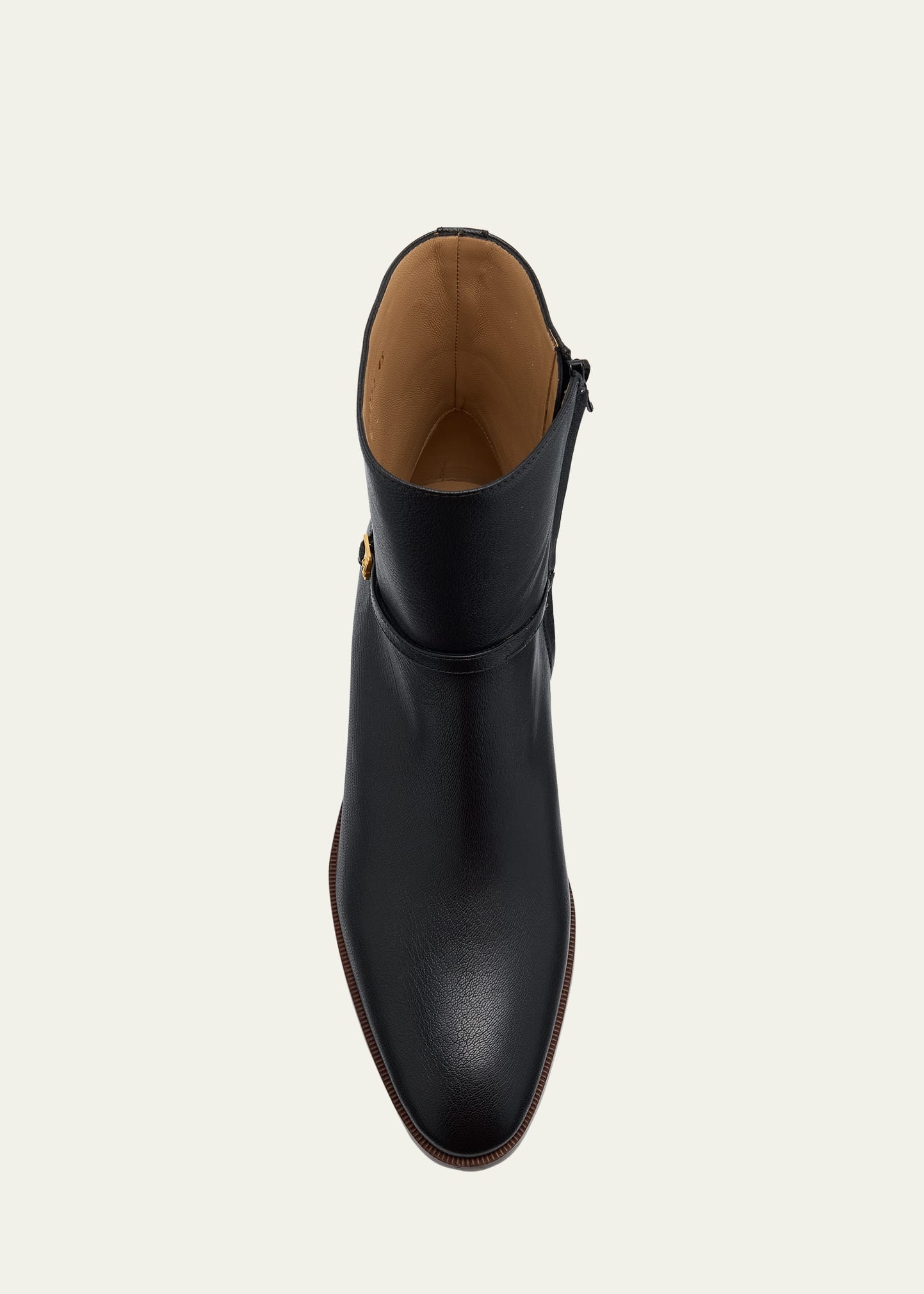 Men's Leather Side-Buckle Booties - 5