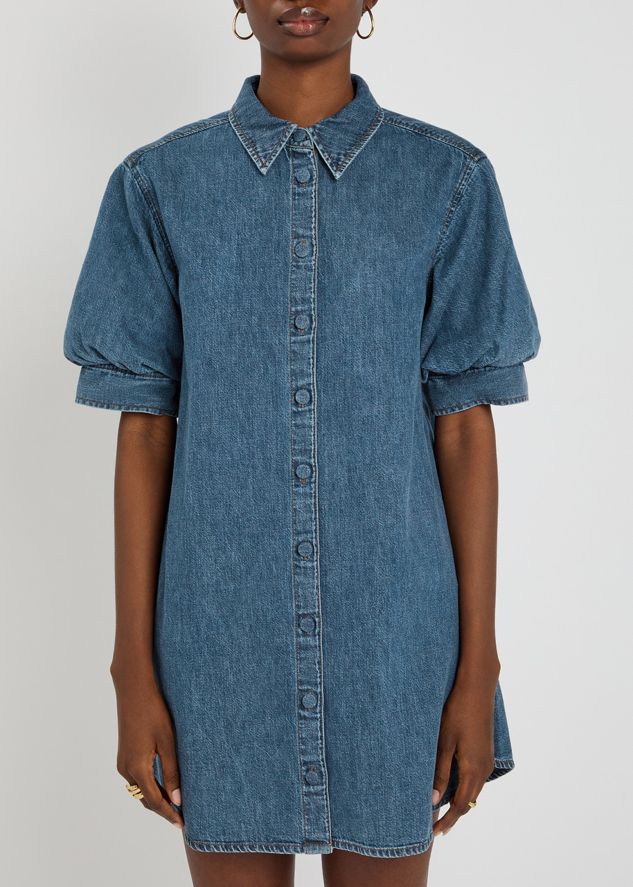Frame The Play Denim Mini Dress - 2