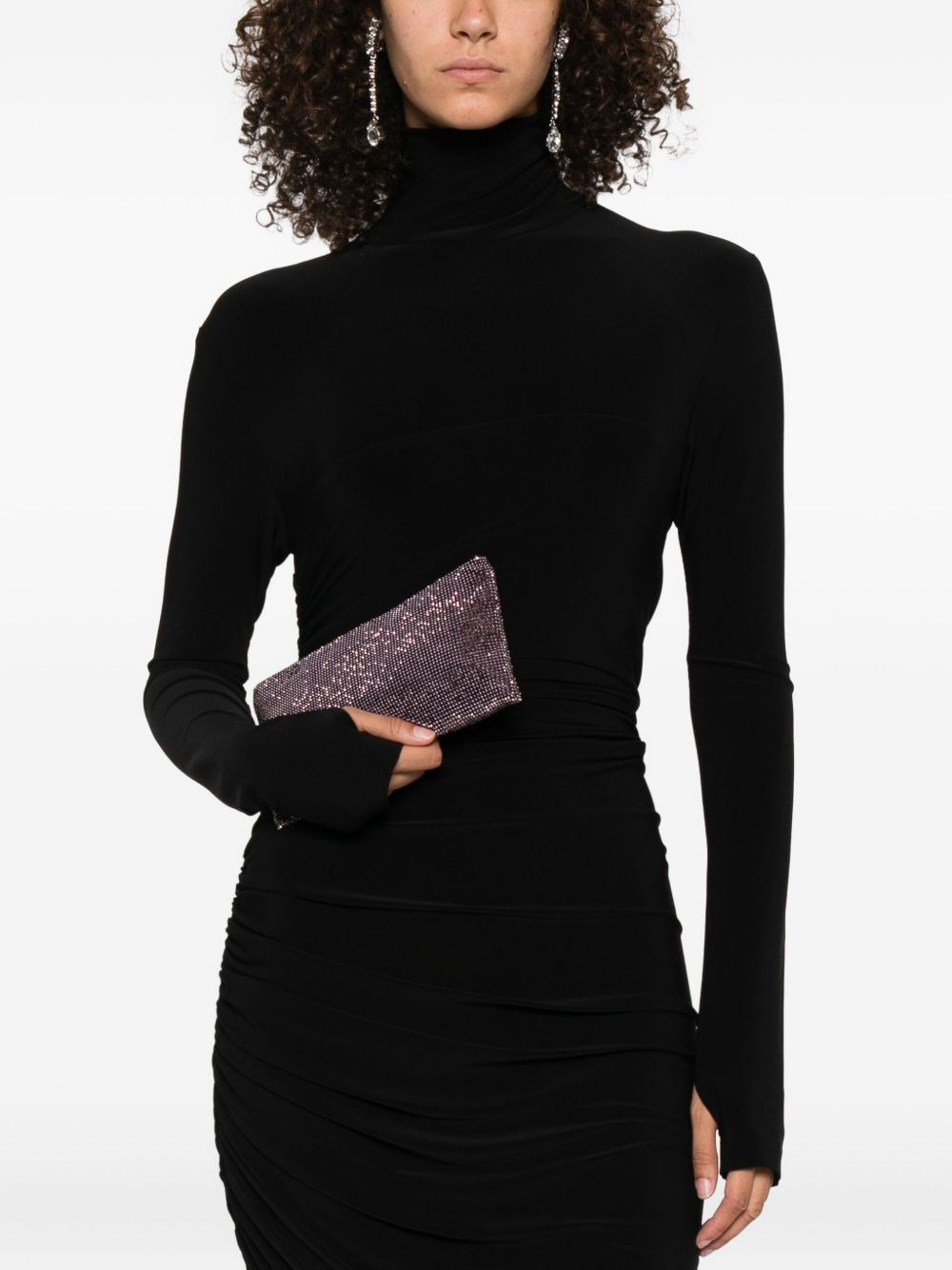 crystal-embellished clutch bag - 2