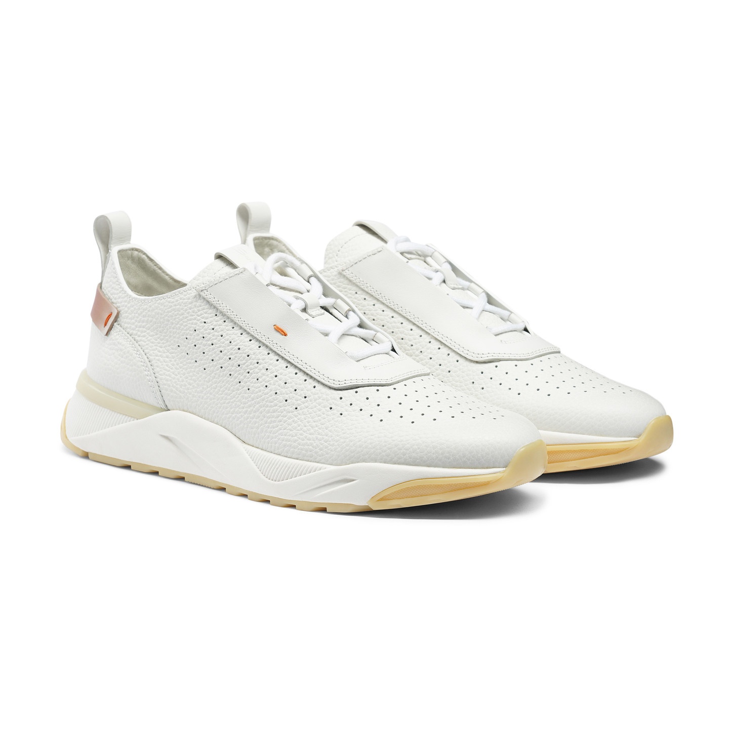 Men's white leather sneaker - 3