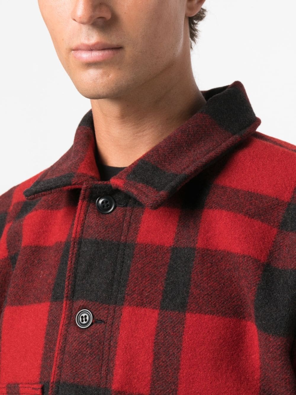 Mackinaw plaid wool shirt jacket - 5