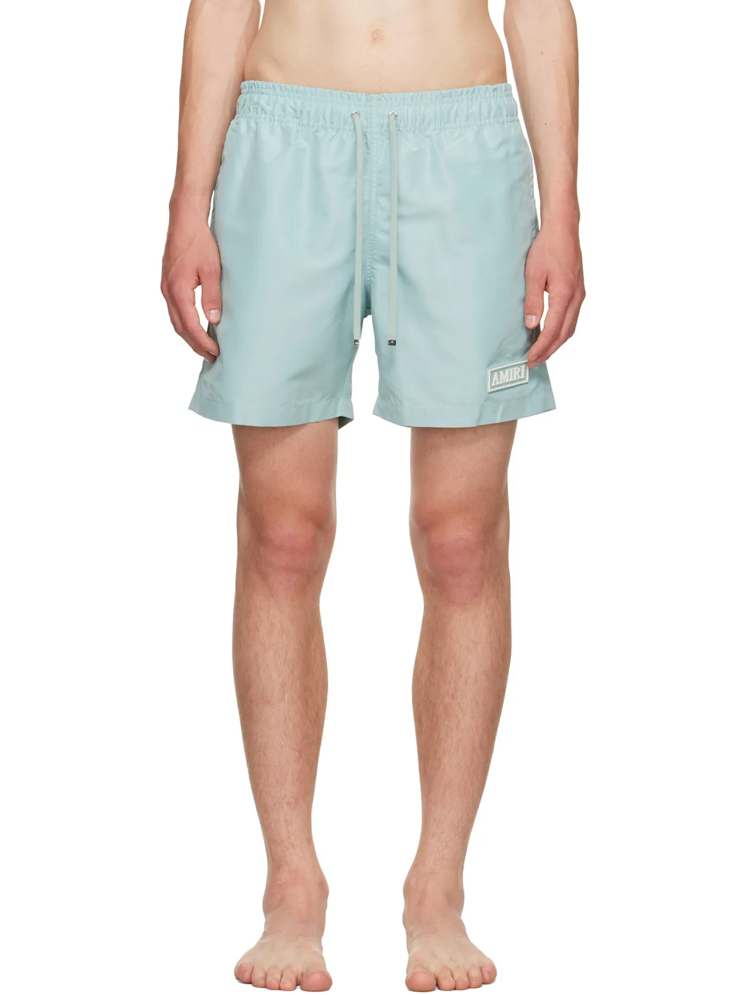Blue 'Amiri' Patch Swim Shorts - 1