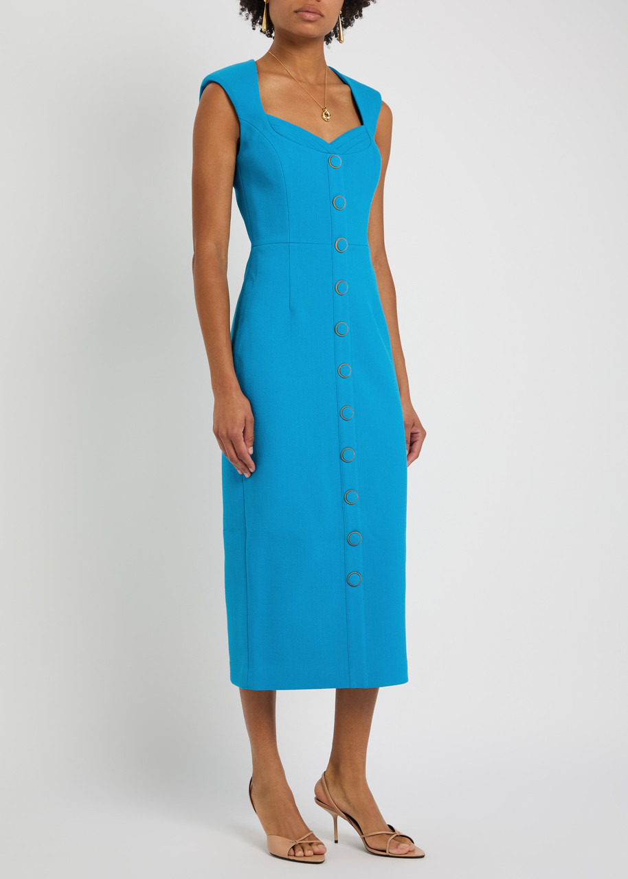 Rebecca Vallance Skylar Button-embellished Crepe Midi Dress - 2