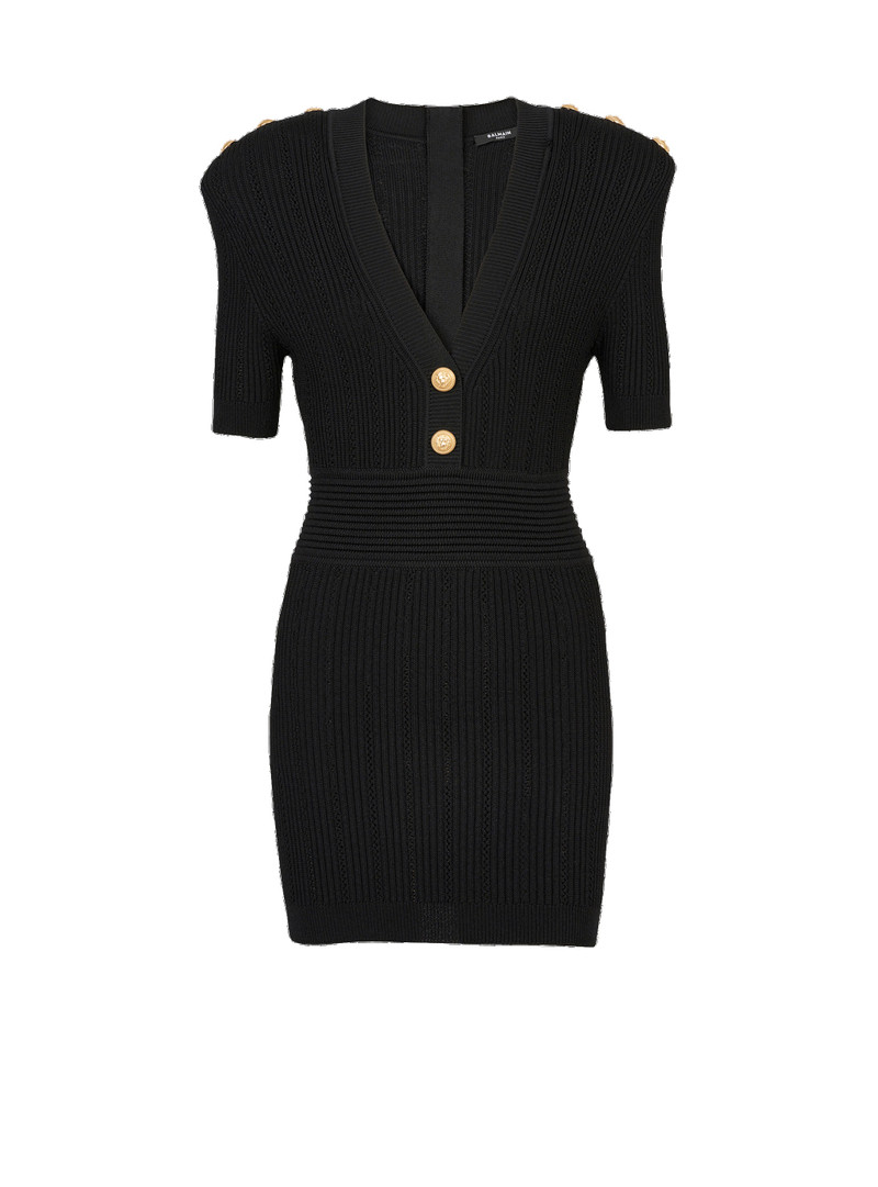 Short eco-designed knit dress 1