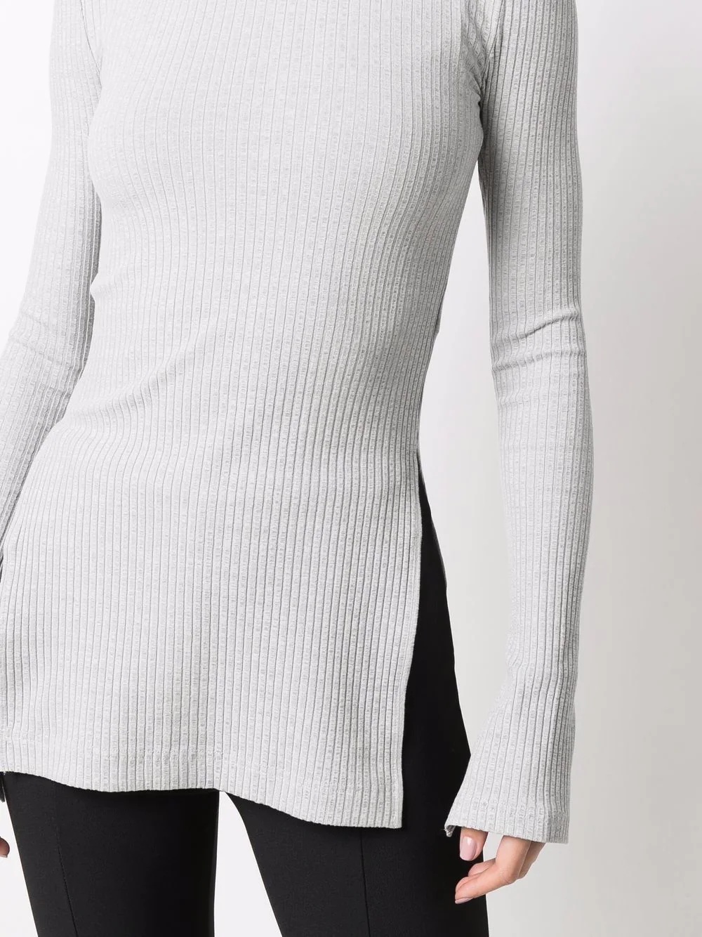 ribbed-knit long-sleeve top - 5
